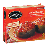 Stouffer's Stuffed Peppers green bell peppers hand-filled with beef & rice in a zesty tomato sauce, 2 peppers Left Picture